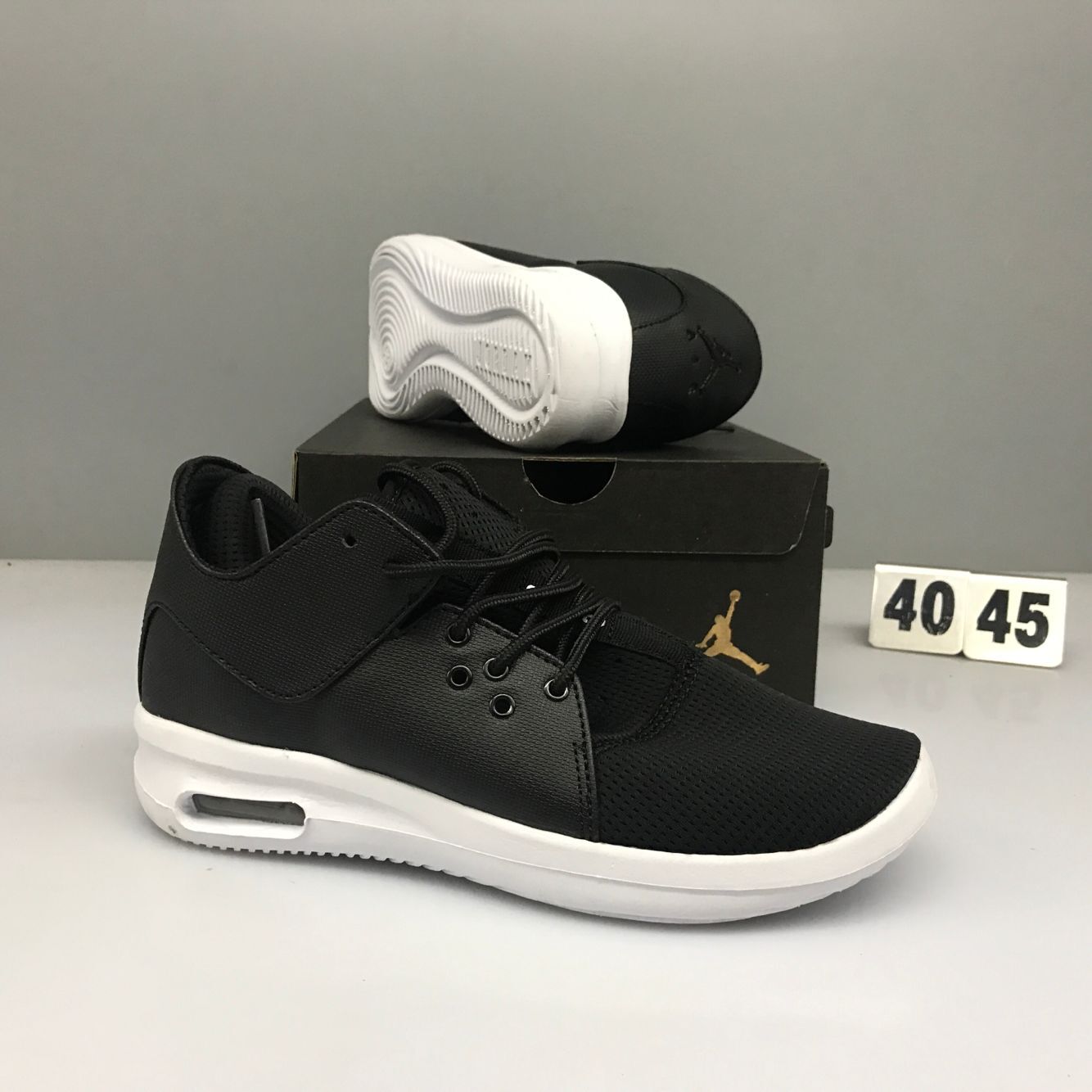 Nike Air Jordan First Classic Black White Running Shoes - Click Image to Close